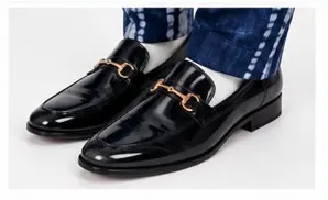 Worn with black loafers