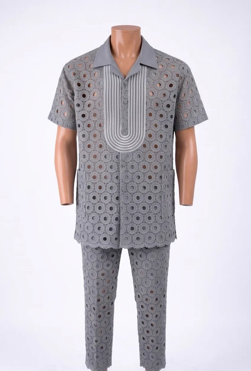 Eyelet set, grey