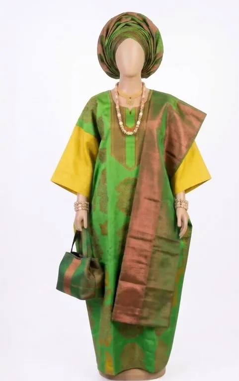 Boubou, green and copper