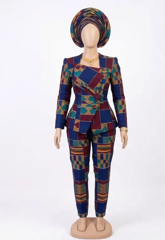 Suit, kente patchwork